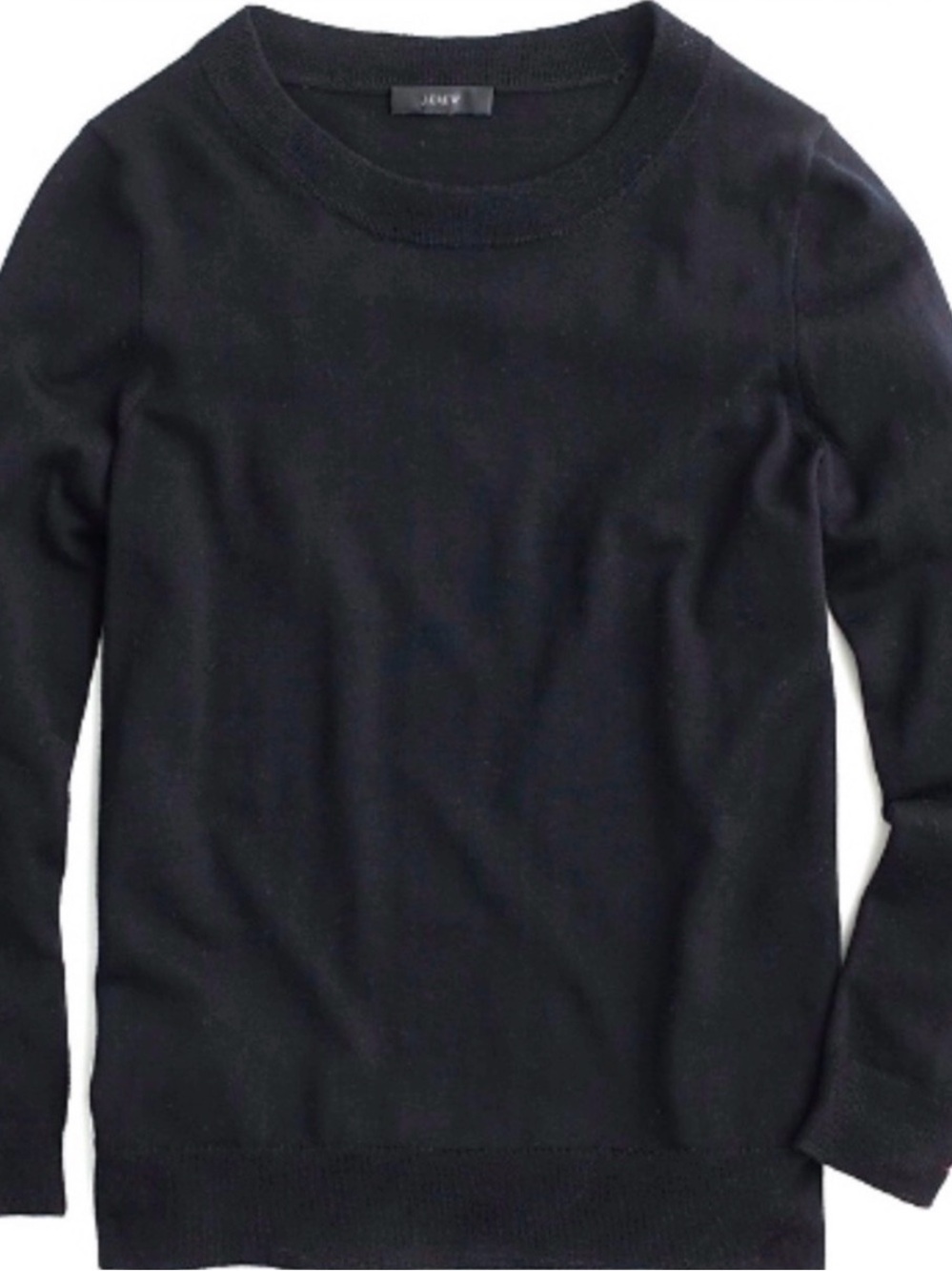 J. Crew Tippi Black Merino Crewneck Sweater